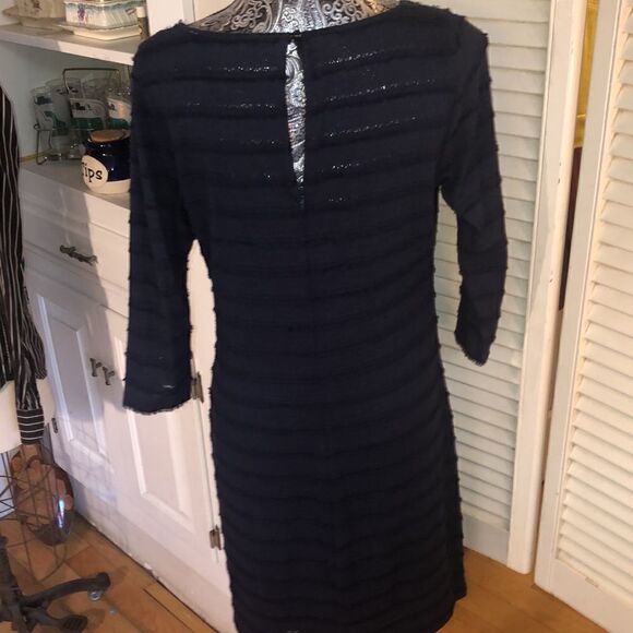 Trina Turk Navy Fringe Dress 👗 and Adjustable Slip. Perfectly designed set. 8 - Picture 4 of 14